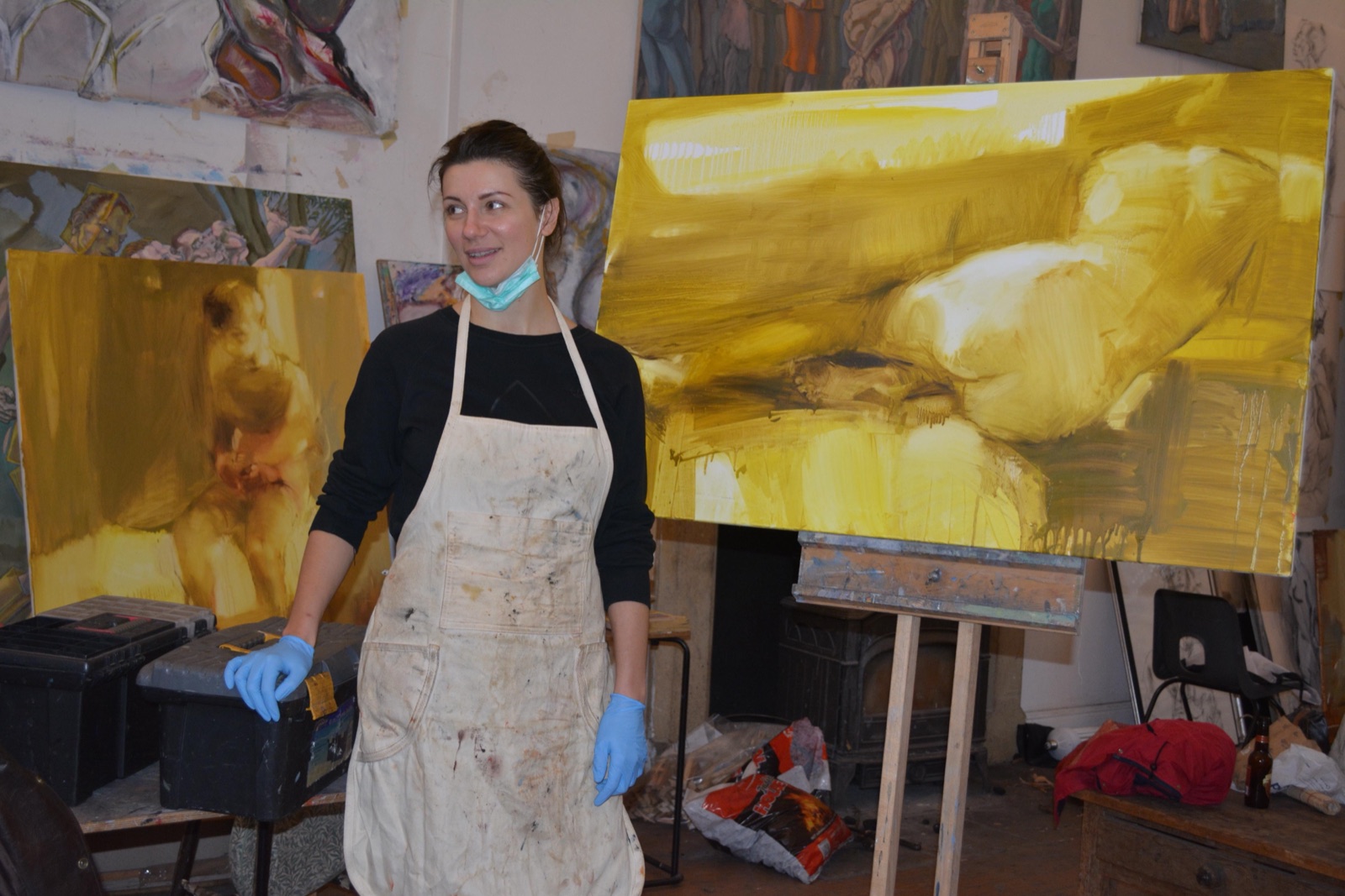 Iryna Yermolova in her studio